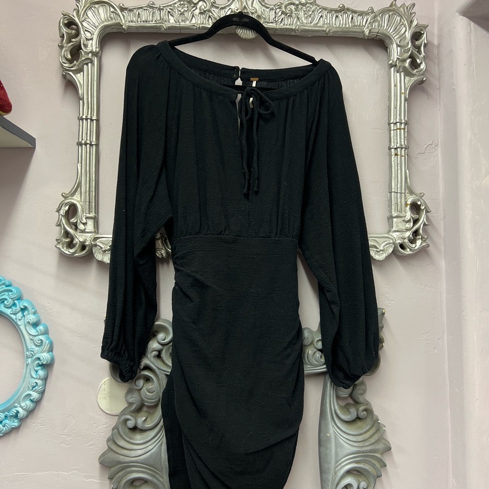 Free People Black Long Sleeve Dress